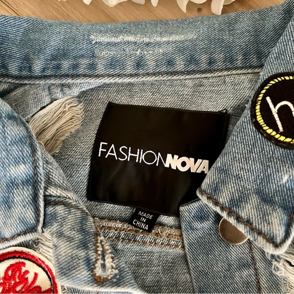Fashion Nova Patch & Chain Jacket - Picture 3 of 14